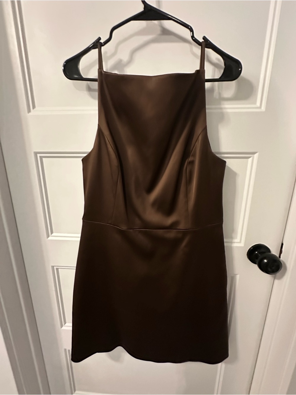 Wilfred Brown Satin Mini Dress - Picture 2 of 7